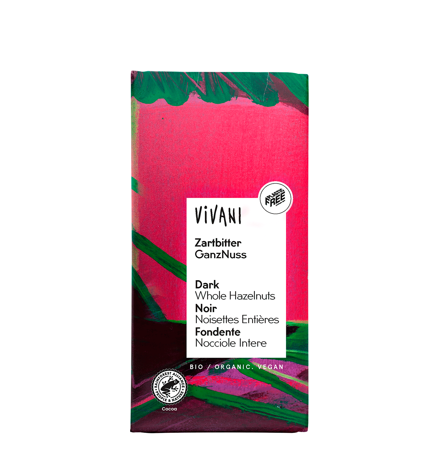 Čokoláda horká s celými lieskovými orechmi 100g - Vivani