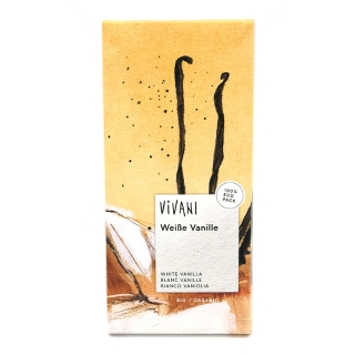 Čokoláda biela s vanilkou BIO 80g - Vivani