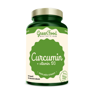 Curcumin + vitamín D3 60 kapsúl GreenFood
