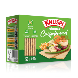 Knuspi Crispbread, chrumkavé plátky - Zeleninové 150g