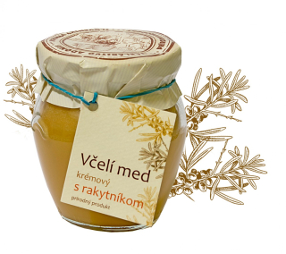 Krémový MED s rakytníkom 250g